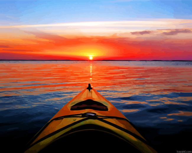 Kayaking At Sunset Painting By Numberss.png