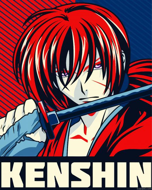 Kenshin Himura Battousai Paint By Numbers.png