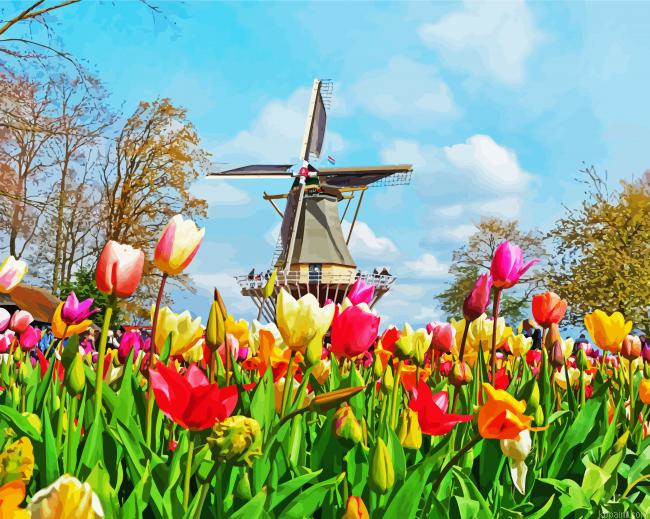 Keukenhof Netherlands Landscape Painting By Numberss.png