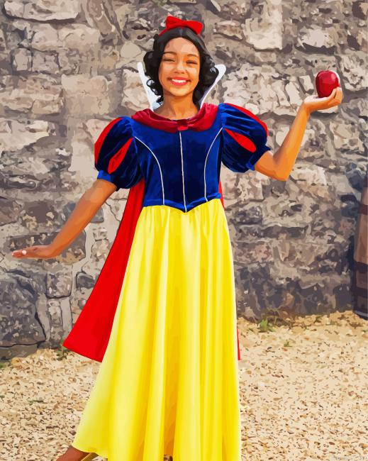Kids Disney Snow White Costume Painting By Numberss.png