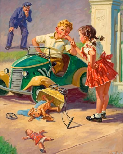Kids Fights Painting By Numberss.png
