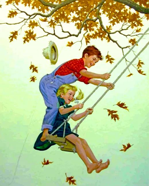 Kids In Swing Painting By Numberss.png