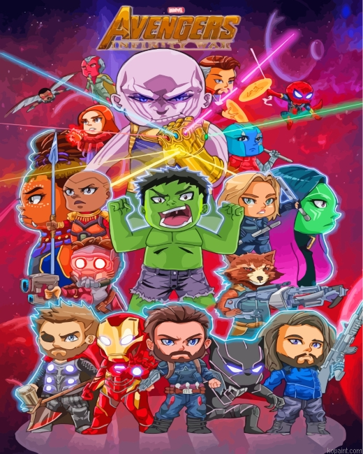 Kids Marvel Avengers Poster Painting By Numberss.png