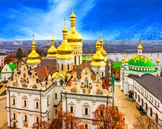 Kiev Pechersk Lavra Ukraine Painting By Numberss.png