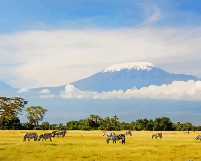 Kilimandjaro Tanzania Paint By Numbers.png
