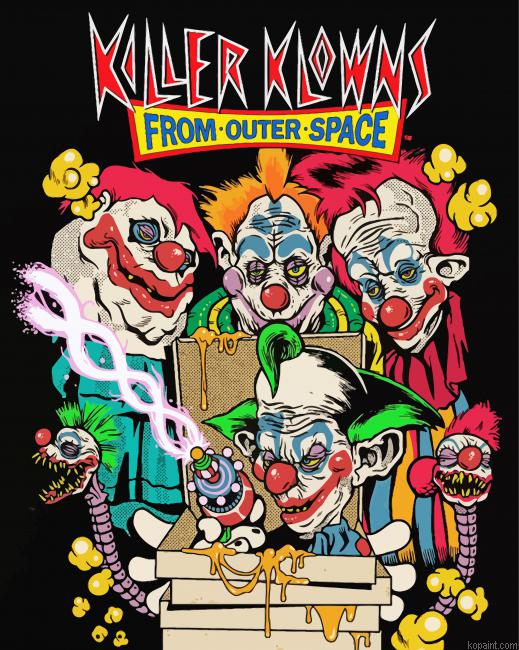 Killer Klowns From Outer Space Horror Film Painting By Numberss.png