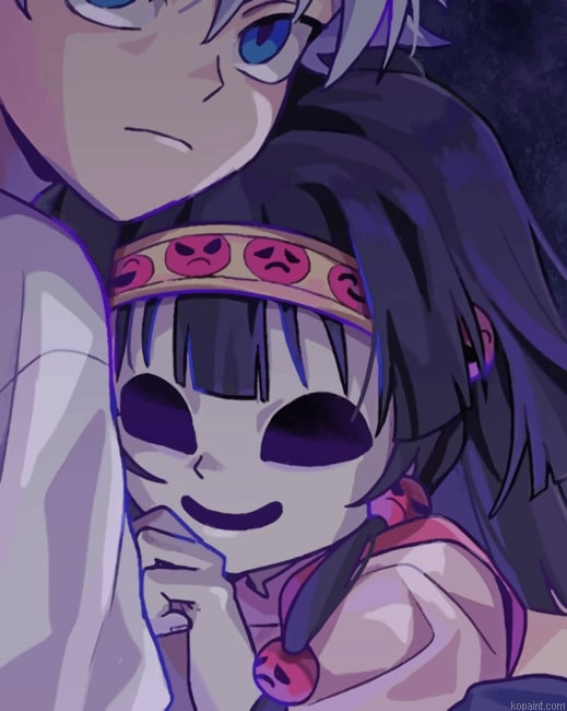 Killua Zoldyck And Neferpitou Anime New Painting By Numberss.png