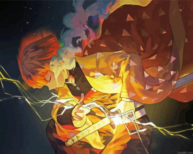 Kimetsu No Yaiba Zenitsu Paint By Numbers