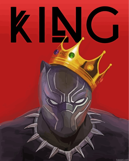 King Black Panther Painting By Numberss.png