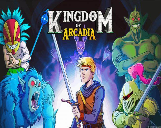 Kingdom Of Arcadia Video Game Paint By numbers
