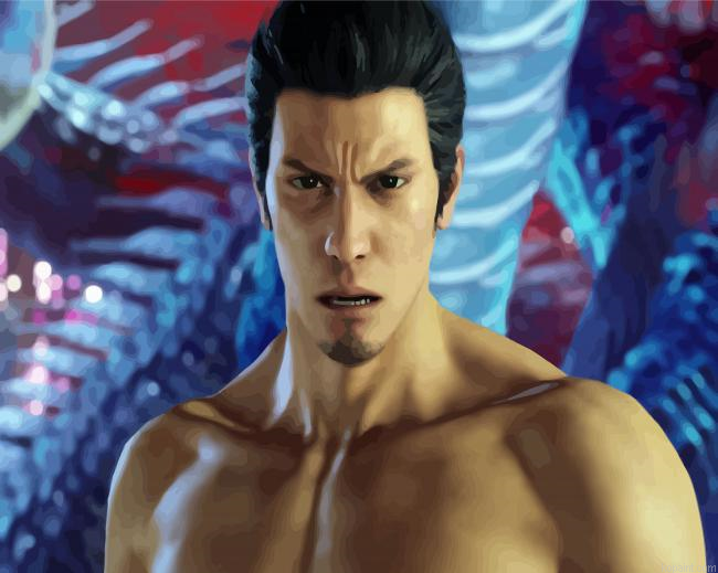 Kiryu Game Character Painting By Numberss.png