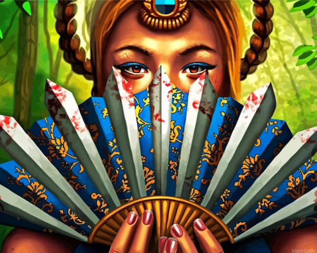 Kitana Warrior Painting By Numberss.png