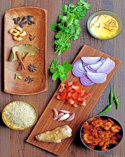 Kitchen Essential Food Painting By Numberss.png