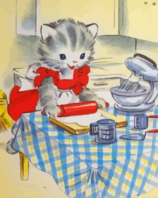 Kitty Baking Painting By Numberss.png