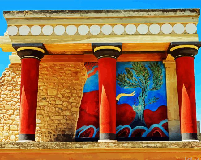 Knossos Palace Paint By Numbers