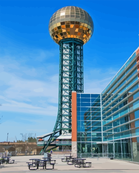 Knoxville Sunsphere Tower Paint By Numbers