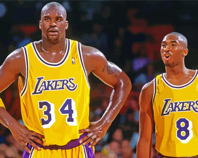 Kobe Bryant And Shaquille O Neal Painting By Numberss.png