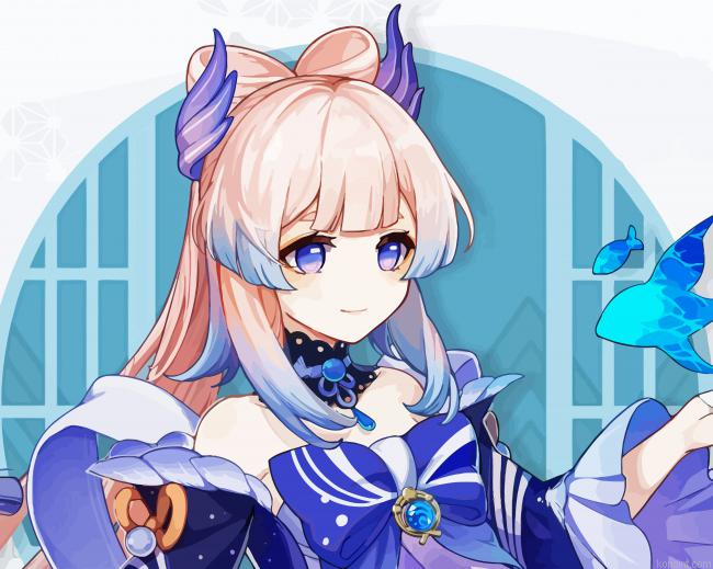 Kokomi Anime Girl Painting By Numberss.png