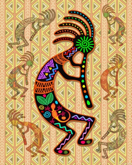 Kokopelli Rainbow Painting By Numberss.png