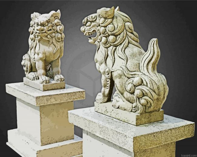 Komainu Statues Painting By Numberss.png