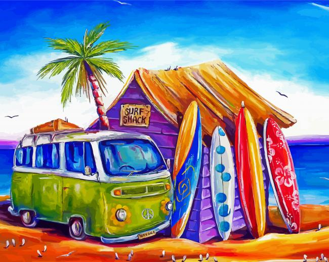 Kombi Van And Surf Boards Painting By Numberss.png