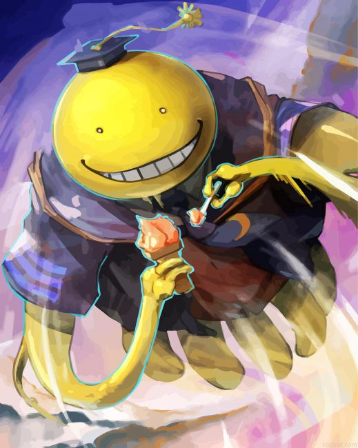 Koro Sensei Assassination Classroom Animation Painting By Numberss.png