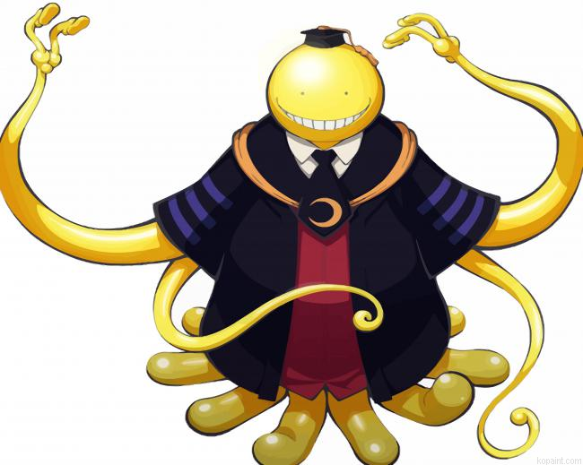 Koro Sensei Assassination Classroom Anime Painting By Numberss.png