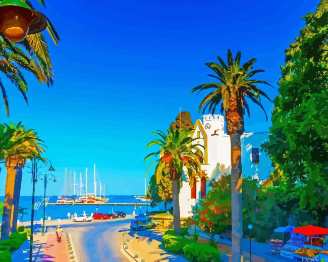 Kos Town Streets in Greece Paint By Numbers
