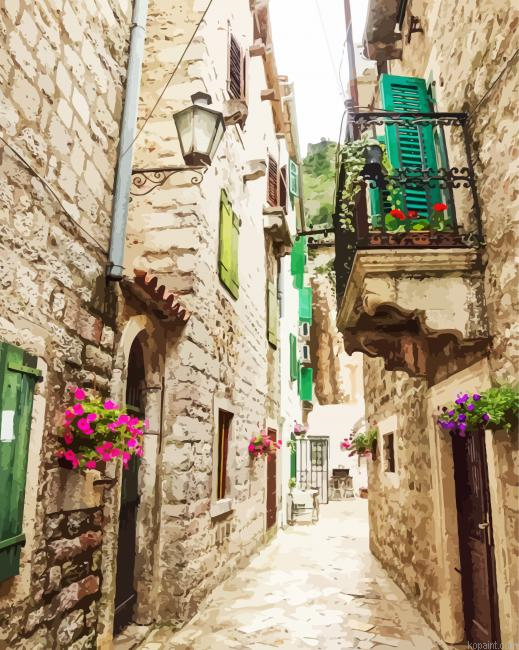 Kotor Old Town Painting By Numberss.png
