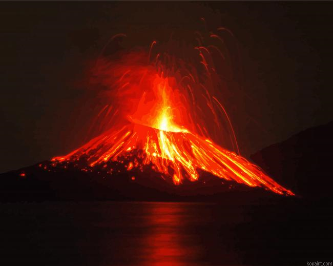 Krakatoa Volcano Painting By Numberss.png