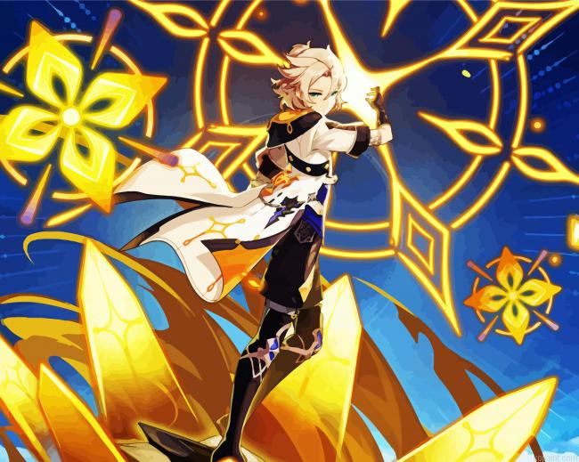 Kreideprinz Albedo Painting By Numberss.png