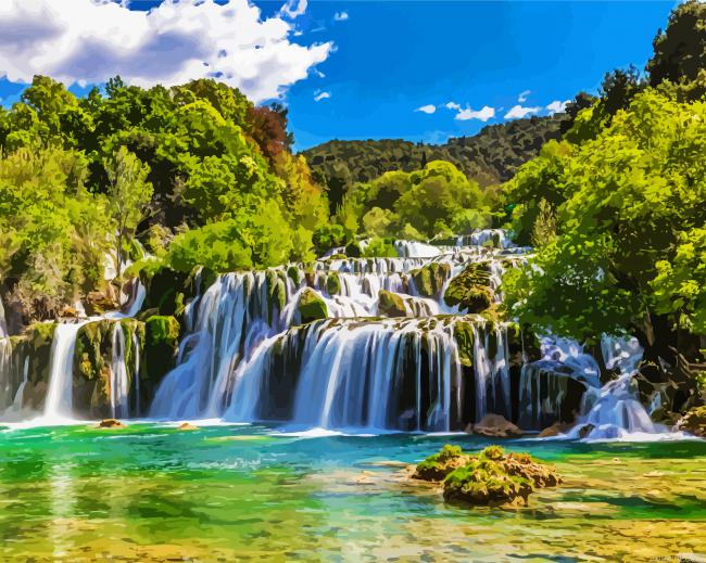 Krka National Park Croatia Painting By Numberss.png