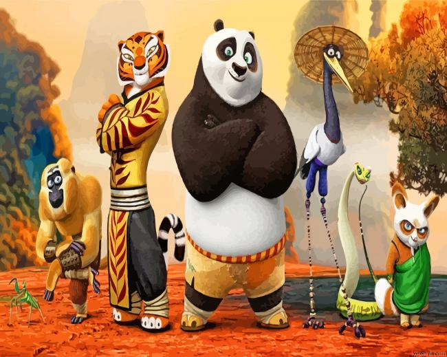 Kung Fu Panda Animation Painting By Numberss.png