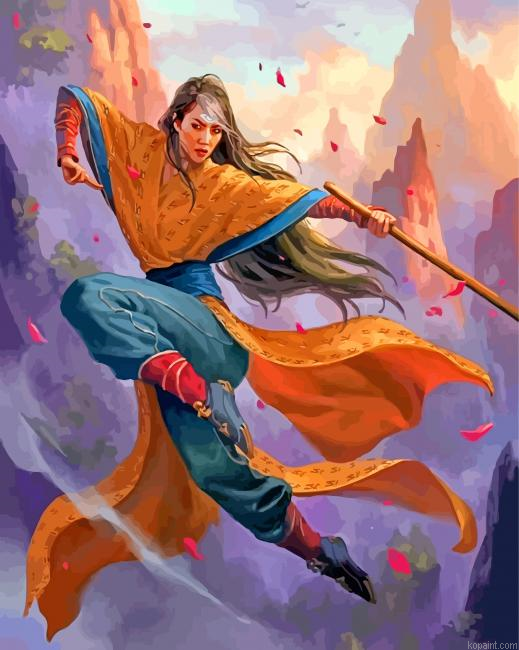 Kung Fu Woman Paint By Numbers