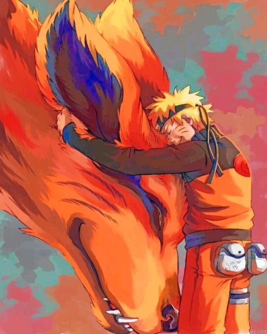 Kurama And Naruto New Painting By Numberss.png