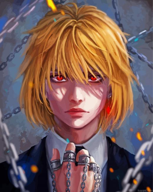 Kurapika Anime Character Painting By Numberss.png