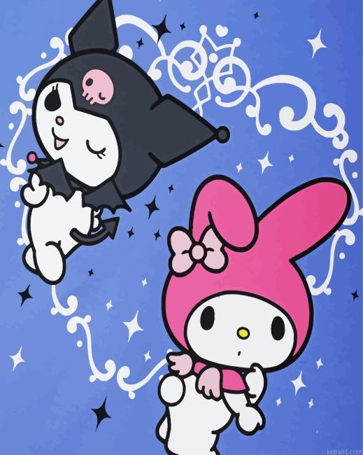 Kuromi And My Melody Painting By Numberss.png