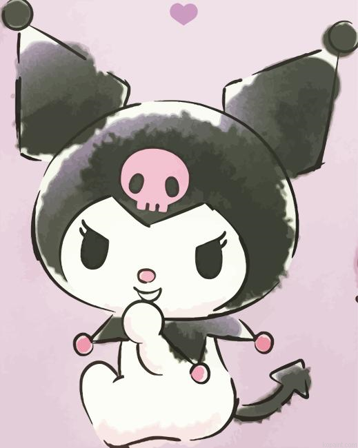 Kuromi Cartoon Painting By Numberss.png