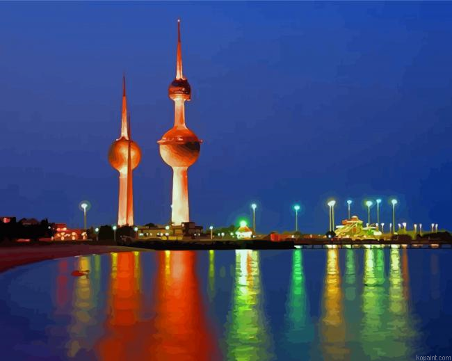 Kuwait Towers Lights Painting By Numberss.png