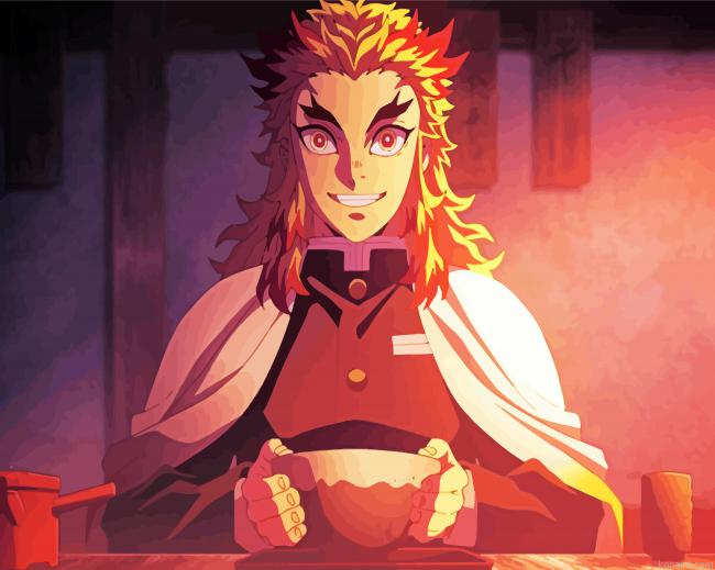 Kyojuro Demon Slayer Painting By Numberss.png