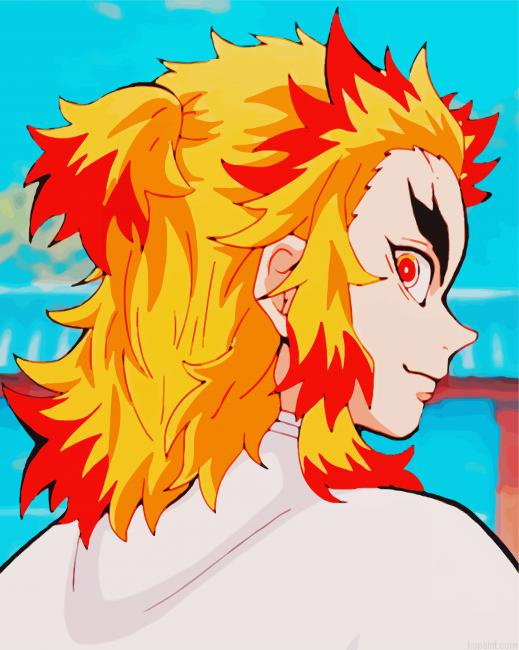 Kyojuro Rengoku Demon Slayer Anime Paint By Numbers