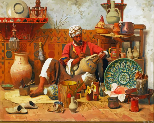 L Atelier De Poterie Tanger By Jean Discart Painting By Numberss.png