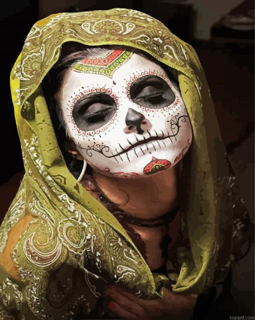 La Calavera Catrina Painting By Numberss.png