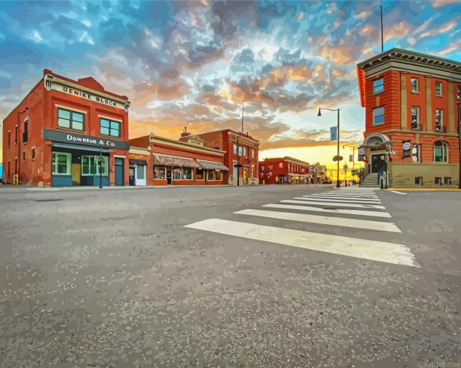 Lacombe City In Canada Painting By Numberss.png