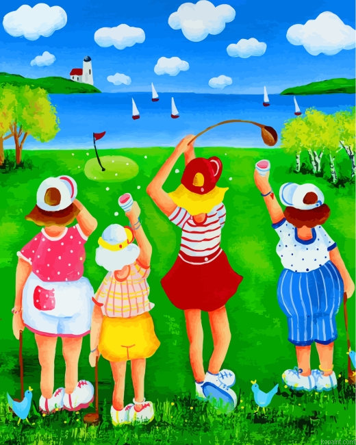 Ladies League Golf Painting By Numberss.png