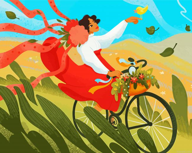 Lady And Chick Paint By Numbers