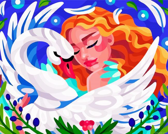 Lady And Swan Paint By Numbers.png