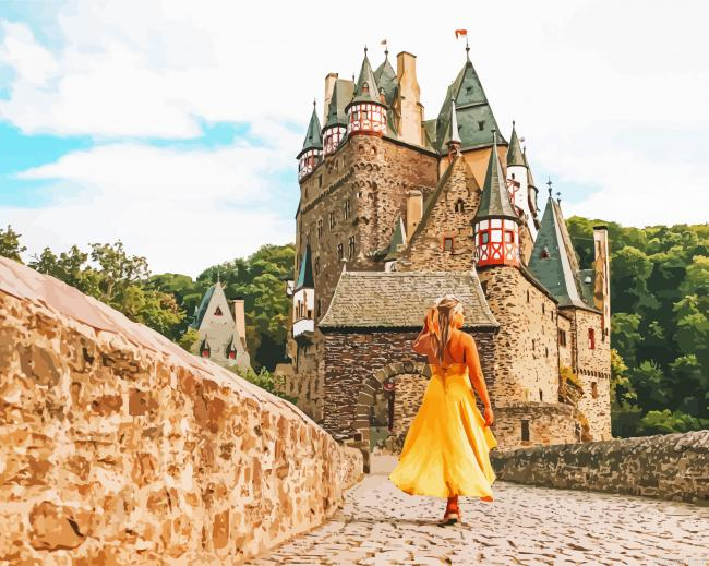 Lady In Eltz Castle Painting By Numberss.png