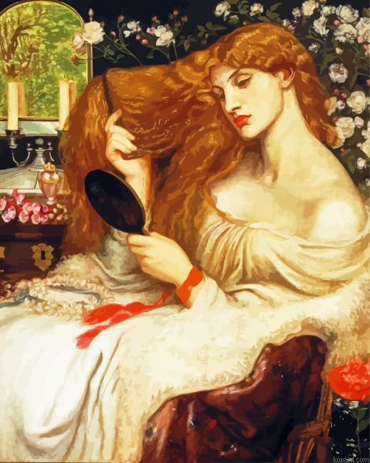 Lady Lilith By Rossetti Painting By Numberss.png