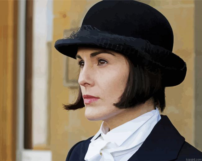 Lady Mary Crawley Side Profile Painting By Numberss.png